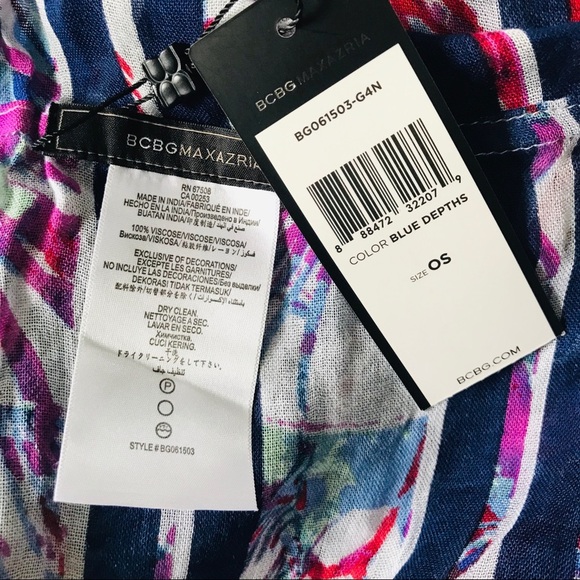 BCBGMaxAzria Floral Skinny Scarf . - Picture 7 of 8